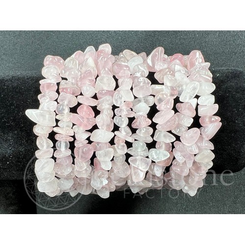 Chip Bracelet Rose Quartz Premium