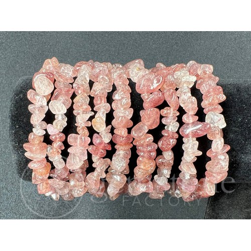 Chip Bracelet Strawberry Quartz Premium