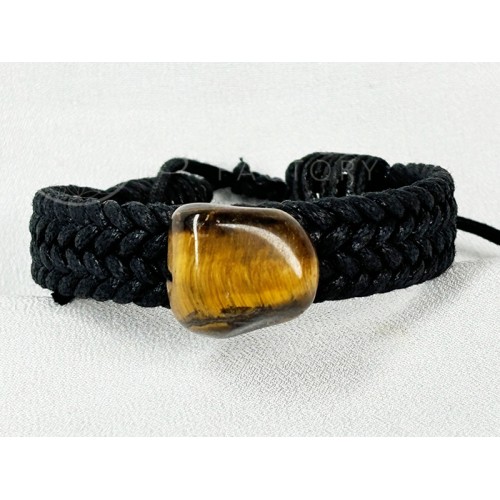 Tiger Eye Wide Braided Bracelet