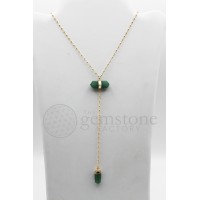 Double Terminated Point Drop Necklace