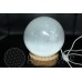 Selenite Sphere Lamp w/LED Base