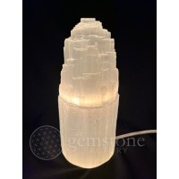 Selenite Skyscraper Lamp Small 8"