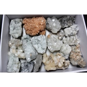 Apophyllite and Stilbite Clusters 20lb lot