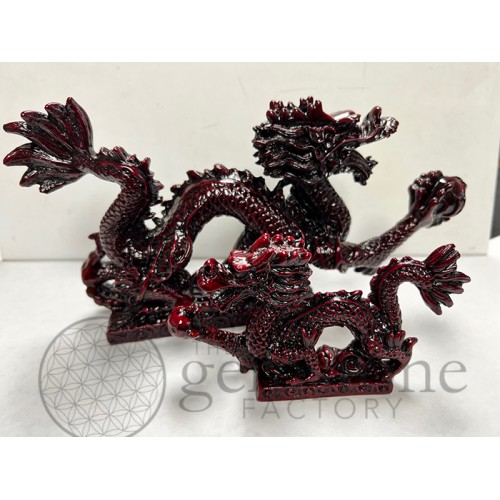 Rosewood-Resin Dragon with Sphere