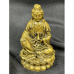 Gold Colored-Resin Kwan Yin