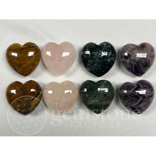 45mm Puffy Gemstone Hearts