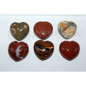 45mm Puffy Gemstone Hearts