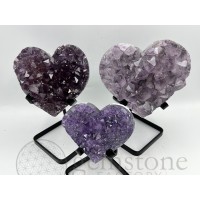 Amethyst Cluster Heart on Stand 
