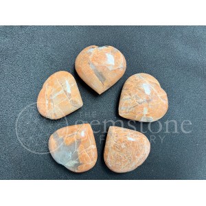 Heart Set - Peach Moonstone