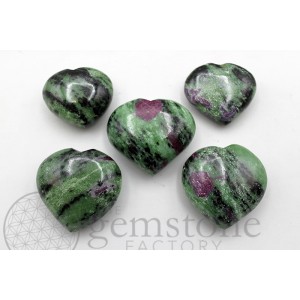 Heart Set - Zoisite with Ruby