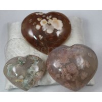 Flower Agate Hearts