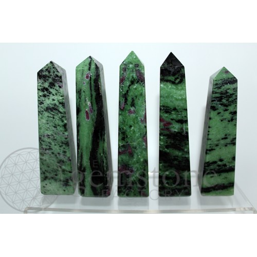 Obelisk - Zoisite with Ruby