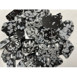 1-side Polished - Snowflake Obsidian