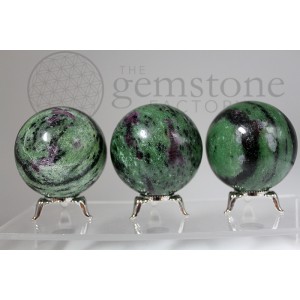 Zoisite with Ruby Sphere