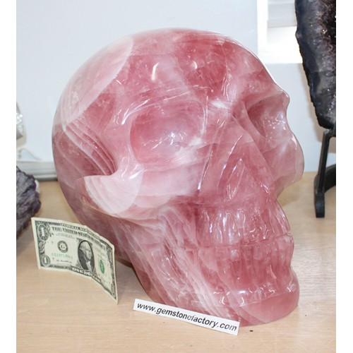 Rose Quartz Giant Skull #1411