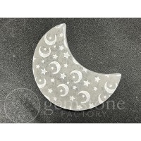 Selenite Moon Engraved 7cm (3")