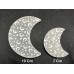 Selenite Moon Engraved 10cm (4")