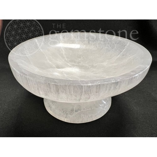 Selenite Bowl Pedestal 15cm (6")