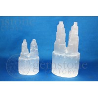 Selenite Twin Tower 6" Points