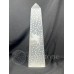 Selenite Obelisk Lamp Engraved  (30cm)