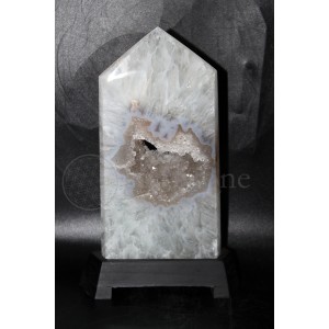 Agate Point on Wooden Base #85