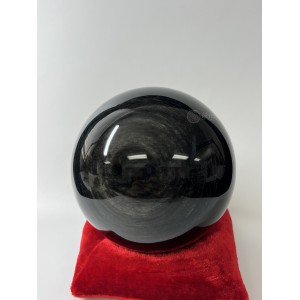 Black Obsidian Rainbow Sphere #74