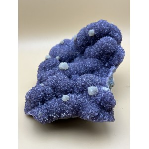 Amethyst-Cluster-with-Calcite-cubes-#62