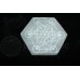 Selenite Hexagon Engraved 4"