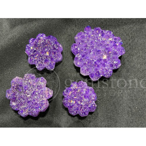 Amethyst Aura Flowers by the Piece