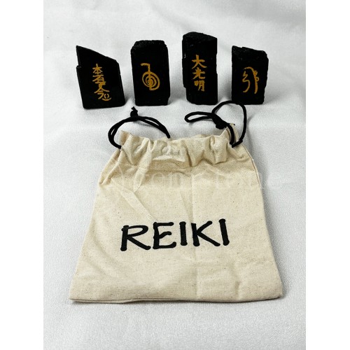 Reiki Black Tourmaline Pouch Set