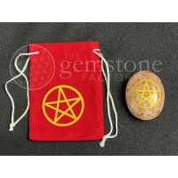 Sunstone Pentagram Palm Stone With Pouch
